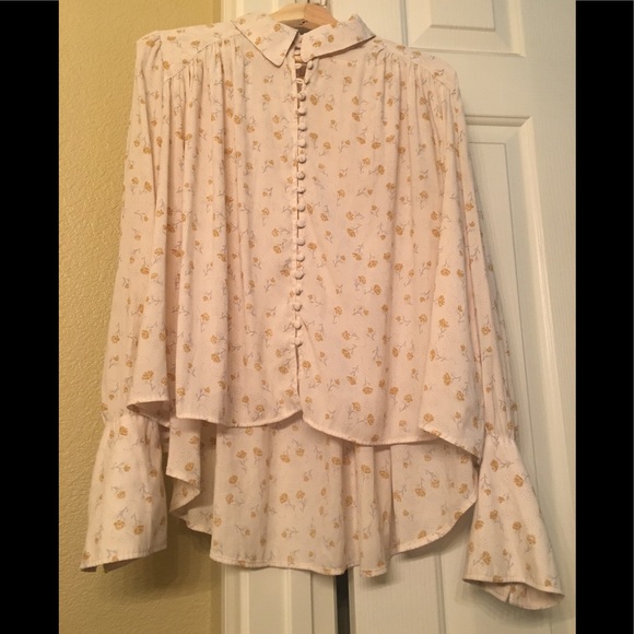 FREE PEOPLE Button down Top Sz S - Picture 1 of 7